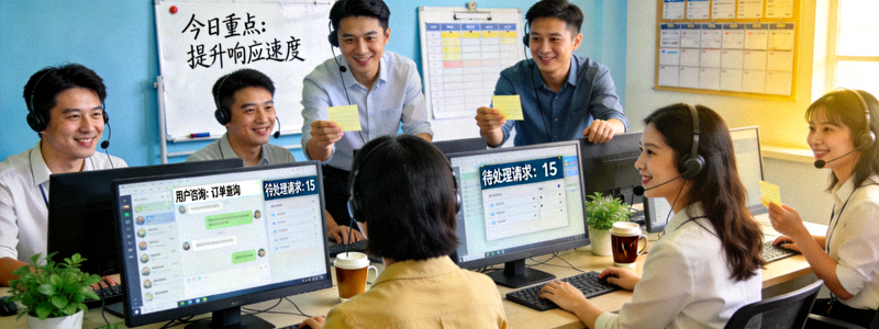 客服支持团队工作场景 - 多人协作处理用户请求
